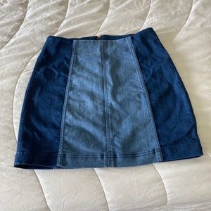 Free People high waisted denim skirt